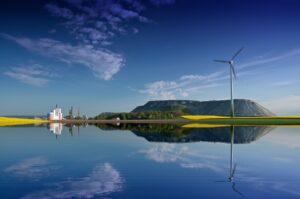 potassium salt, salt mine, dump, clouds, nature, mining, industrial, headframe, reflection