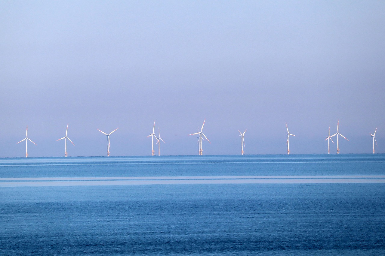 windmill, wind turbines, turbines, wind power, nature, technology, wind farm, wind energy, offshore, renewable energy, energy, alternative energy, sea, ocean
