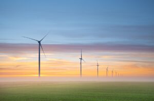 wind energy, wind turbines, windmills, renewable energy, fog, nature, sunrise, meadows, netherlands, landscape