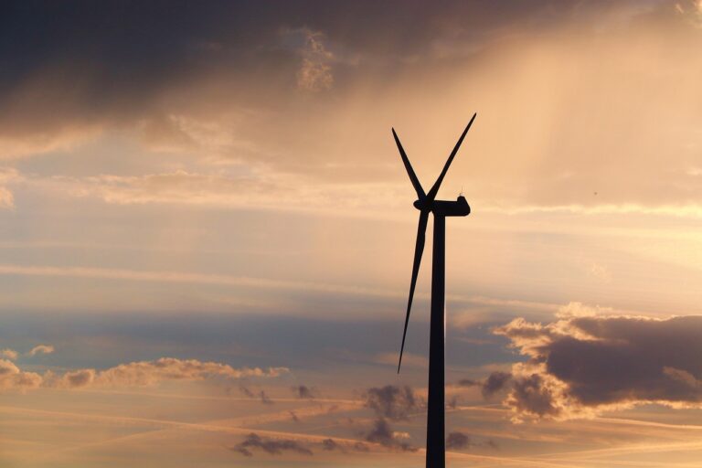 windmill, heaven, sunset, wind farm, wind turbine, clouds, green electricity, energy production, wind power, nature, wind energy