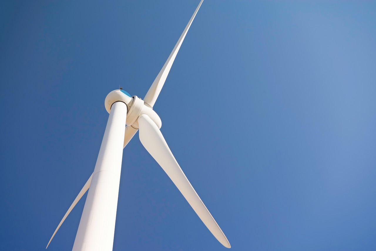 wind, windmill, turbine, wind turbine, clean, blue, white, power, electricity, sun, technology, equipment, energy, renewable, environment, landscape, closeup, green, generation, ecology, rotor, blade, sky, industry, blue sky, nature, system, environmental, development, modern, farm, propeller, mill, electric, generator, innovation, electrical, sustainable, resource, environmentally, alternative energy, green energy, horizontal, regenerative, renewable energy, rotor blade, clean energy, electric power, blue energy, blue farm, blue power, blue innovation, blue clean, blue industry
