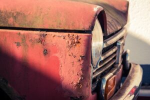 honda, n600, old, second hand, rust, paint, antique car, corroded, worn, historical, automobile, headlights, front