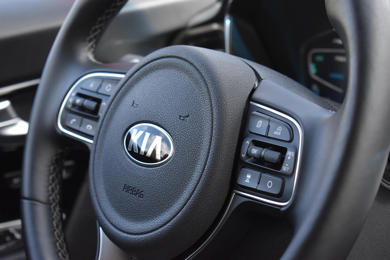 kia, car, steering wheel, car wallpapers, drive, automobile, automotive, driver seat, leather, vehicle, transport, technology, car interiors, design, interiors