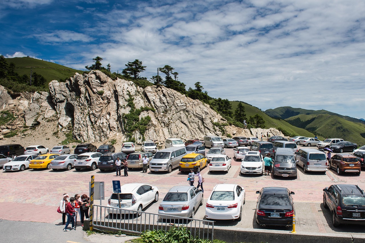 taiwan, wuling, mountain, nature, parking and drinking places, cloud