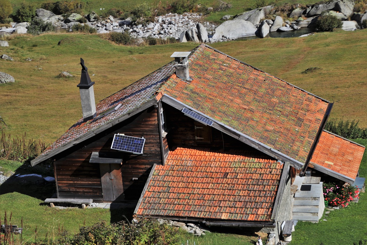 solar panels, on the roof, solar batteries, hat, style, the cabin in the mountains, covering, building, hut, tile, architecture, tiles, alpine, floor, house, cottage, village, cabin, solar panels, solar panels, solar panels, solar panels, solar panels, solar batteries, cabin