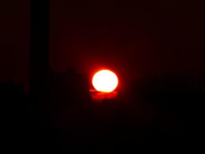 sun, fireball, sunset, solar disk, schapfe mill, grain silo, building, nature, silo, storage, tower