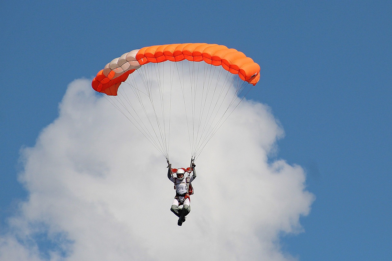 paraglider, air sports, leisure time, blue, paragliding, heaven, sports, nature, air, hobby, flying, wind, slide, steering small, parachute, clouds