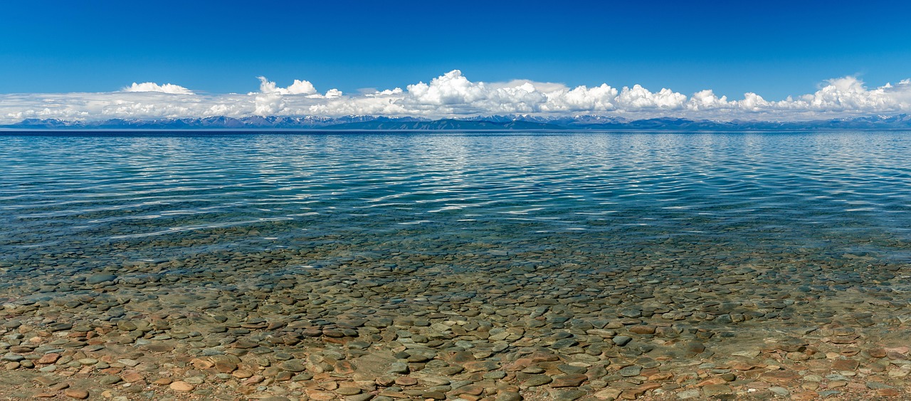 landscape, lake, world 2nd clear lake, calm, spread, clear skies, nature, opposite bank, fax lake, mongolia