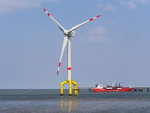 windmill, offshore, wadden sea, watt, nature, 5mw, jade, jade bay, wilhelmshaven, hooksiel, rotor, power generation, wing, environmental engineering, wind turbine, wind energy, landscape, rotor blades, wind power, north sea, energy, ecology, wind, sea, tanker, pier, gas, lng, liquefied gas, high pressure, gas pipes, water, coast