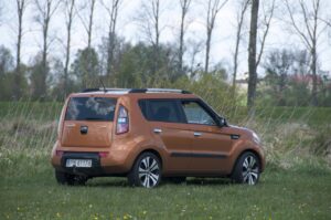 car, car wallpapers, kia soul, gold, landscape, wheels
