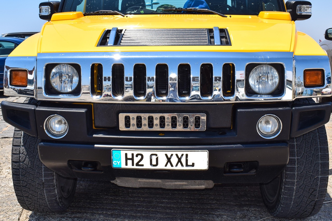 hummer, car, vehicle, luxury, car wallpapers, front lights, yellow, 4x4