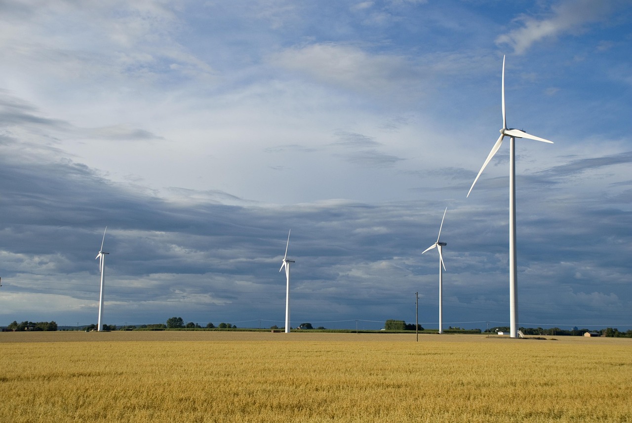 turbine, electricity, generator, windmill, energy, wind power, nature, wind turbines, sky, sweden, västra götaland