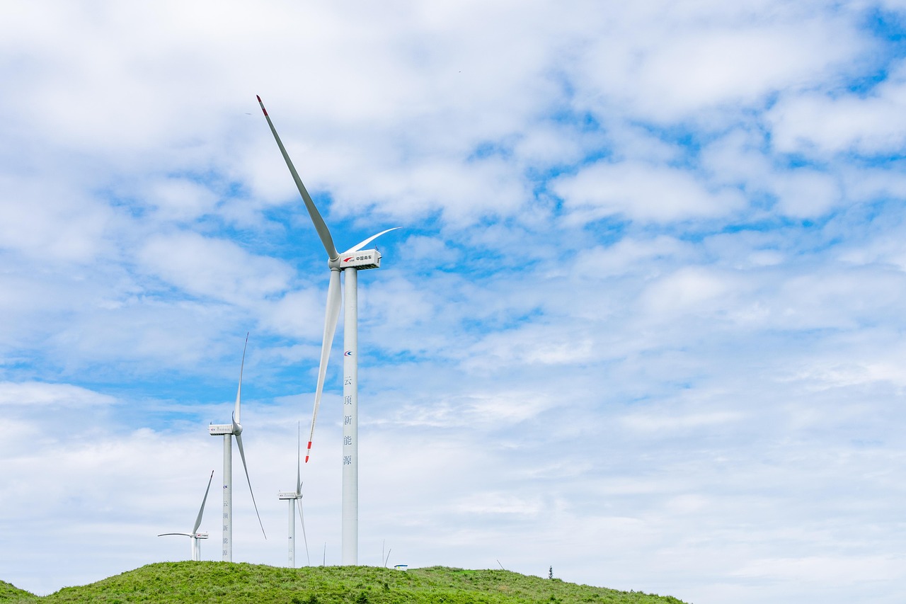 wind turbines, wind farm, wind energy, windmill, renewable energy, sustainable energy, sky, cloud, guizhou, guiyang, huaxi, huaxi district, gaopo township, electricity, power generation, environmental friendly, nature, sustainable development, new energy