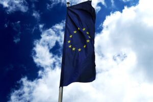 european flag, europe, symbol, heaven, flag, character, wind, blue, strip, banner, colour