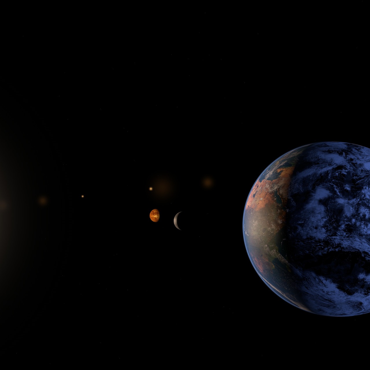 earth, space, universe, blue planet, solar system, astronomy, planet, moon